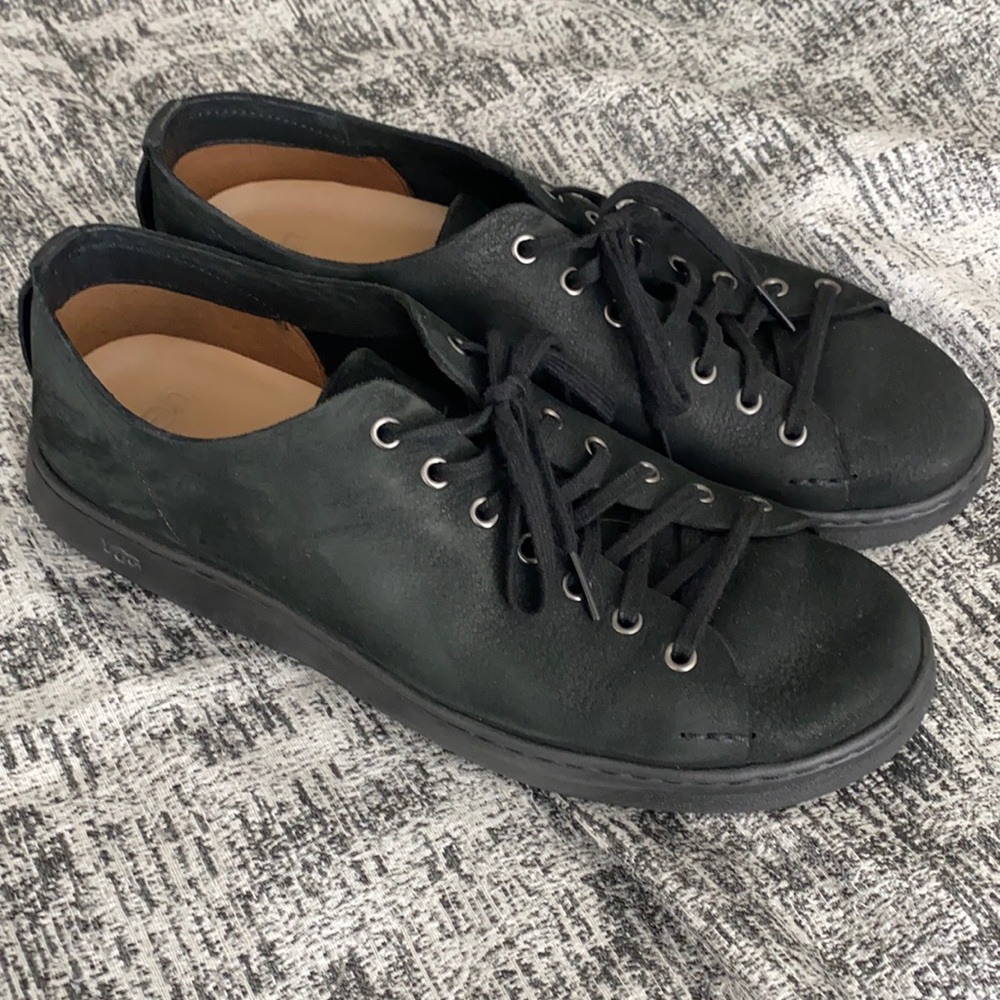 Ugg Pismo Black Leather Mens Sneaker Size 9